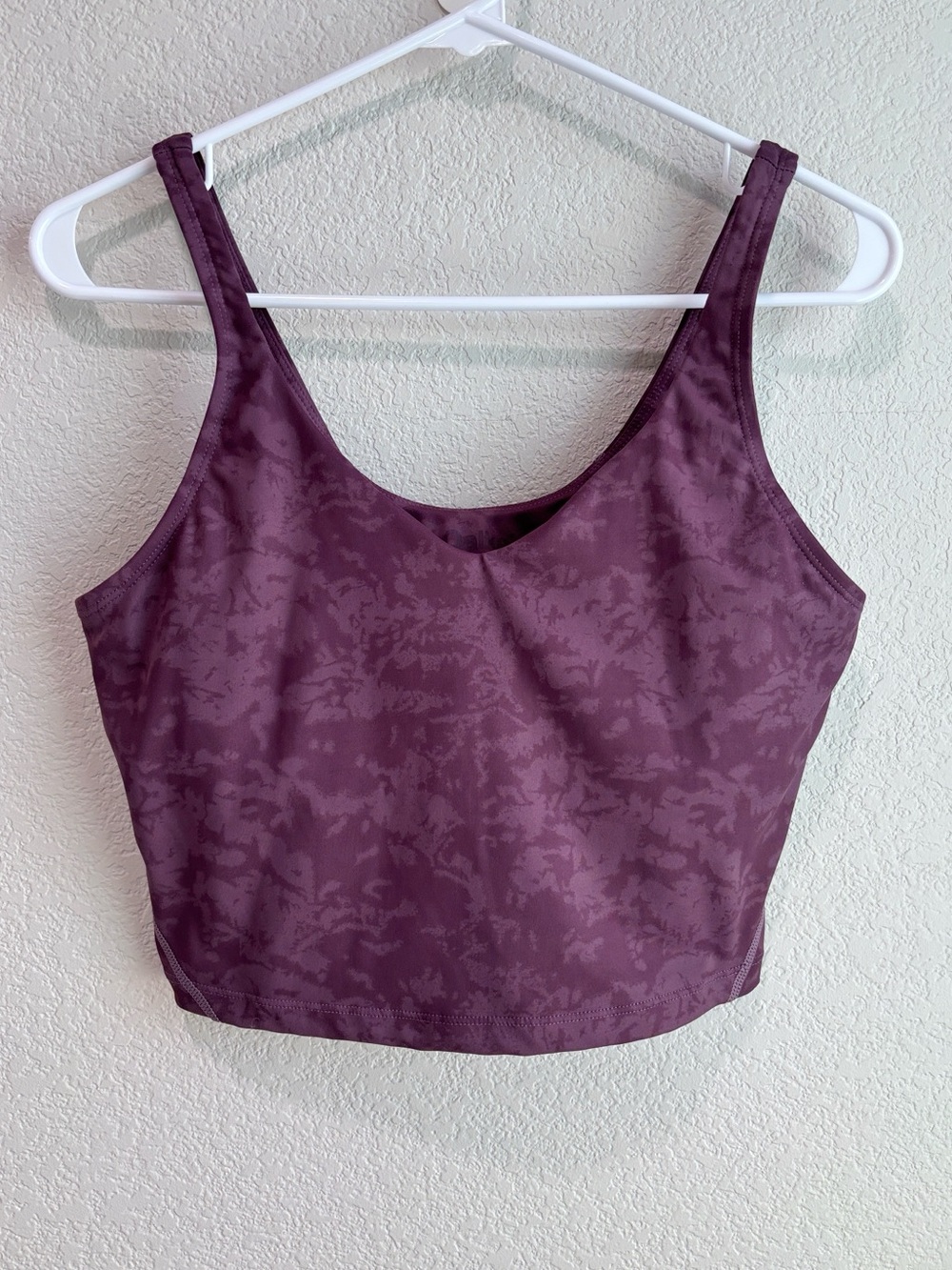 Oalka Longline Crop Tank Top Sports Bra Purple Women’s Size Medium